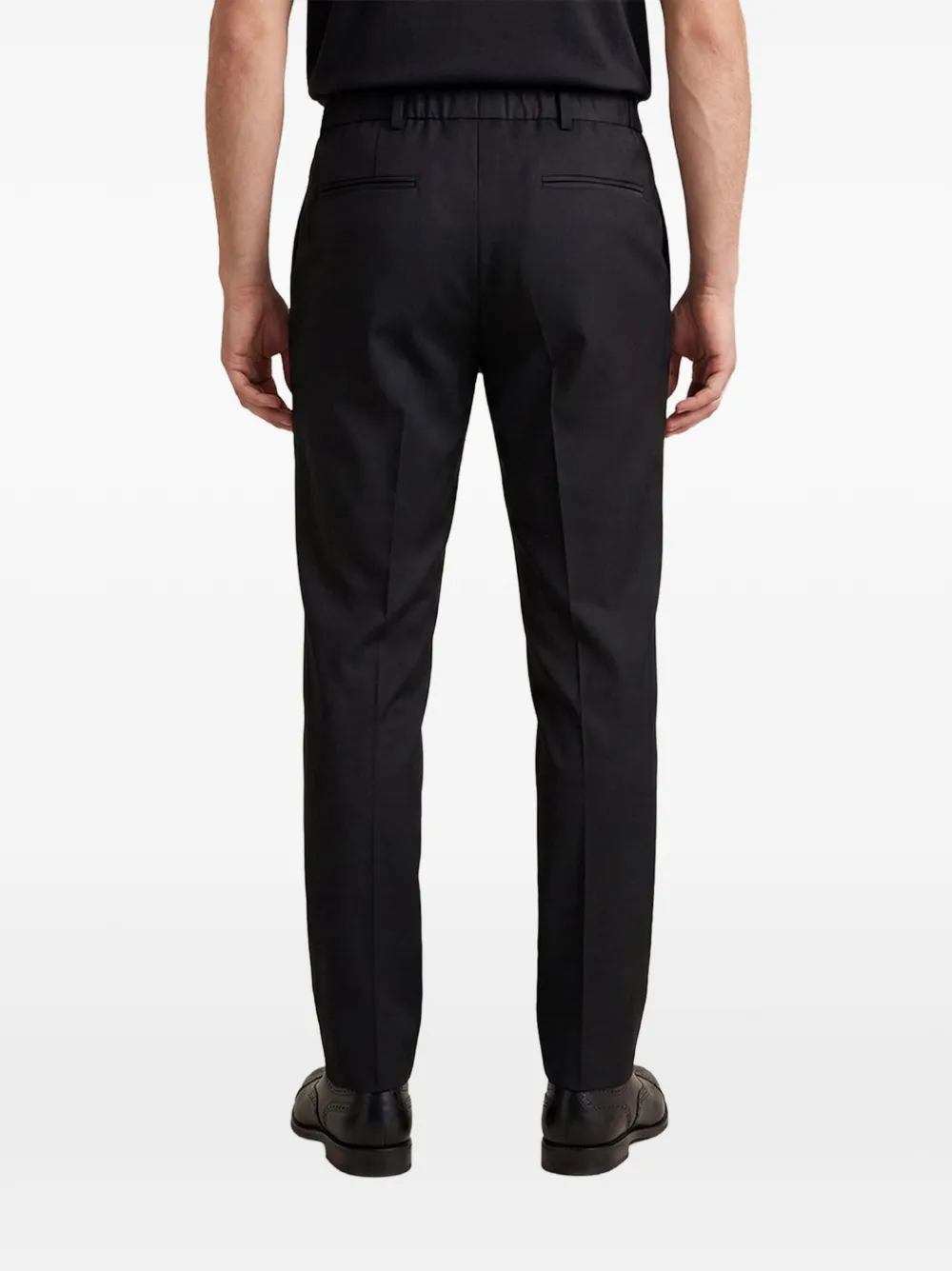 Kiton Broek met toelopende pijpen Zwart
