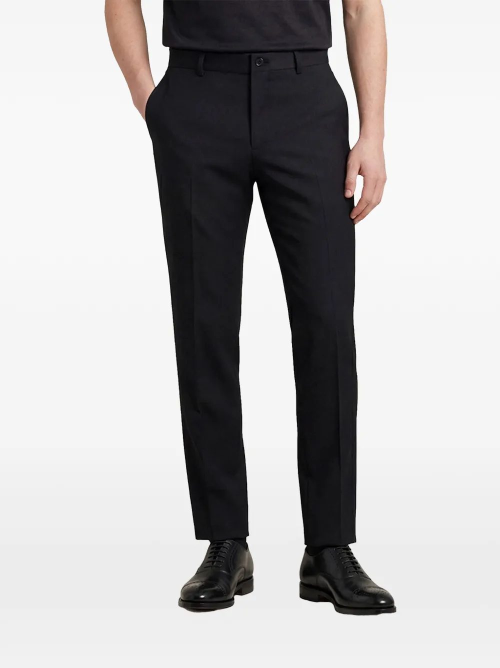 Kiton Broek met toelopende pijpen Zwart