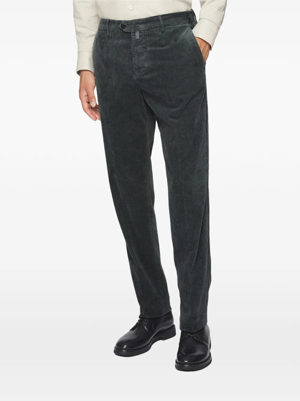 Kiton Ribfluwelen broek Grijs