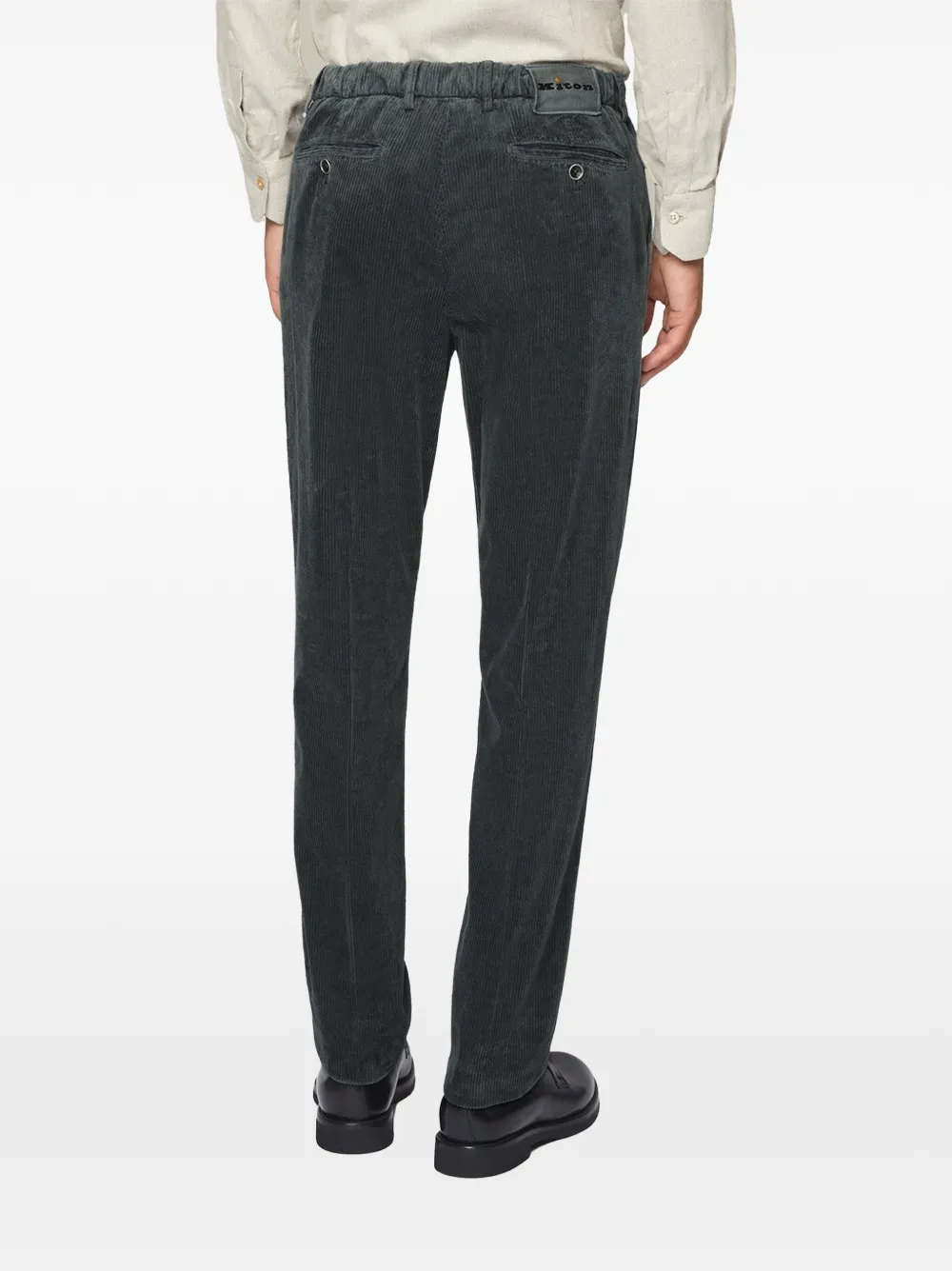 Kiton Ribfluwelen broek Grijs