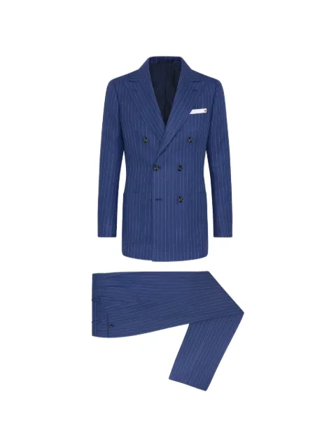 Kiton double-breasted pinstripe suit