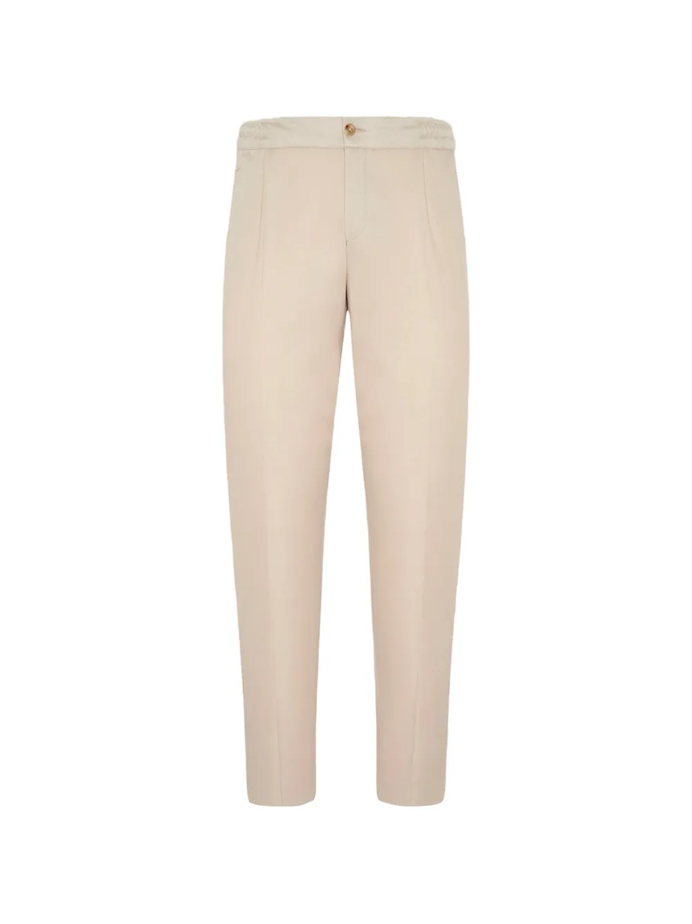 Kiton Plooibroek met trekkoordtaille Beige