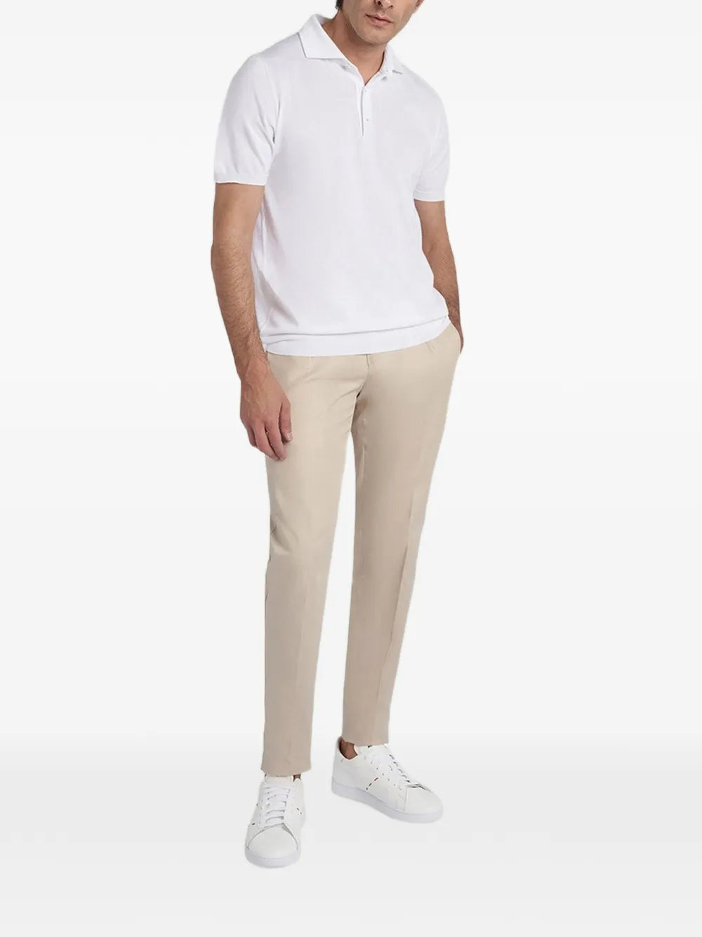 Kiton Plooibroek met trekkoordtaille Beige