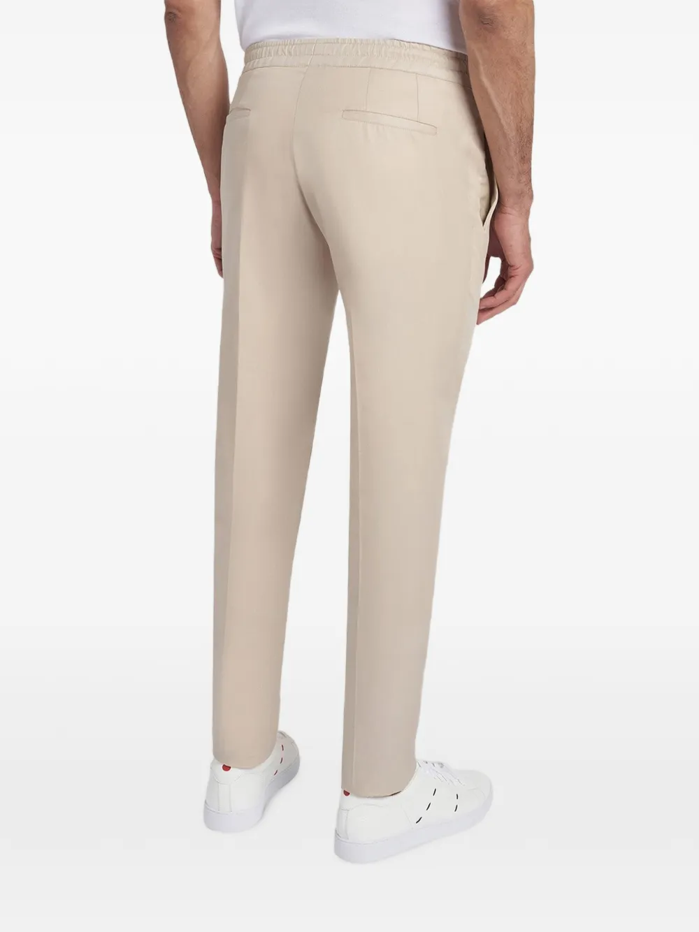 Kiton Plooibroek met trekkoordtaille Beige