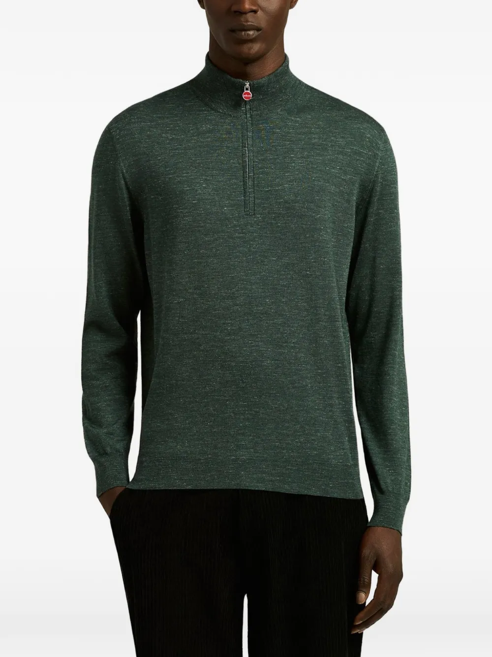 Kiton zip-neck sweater Groen