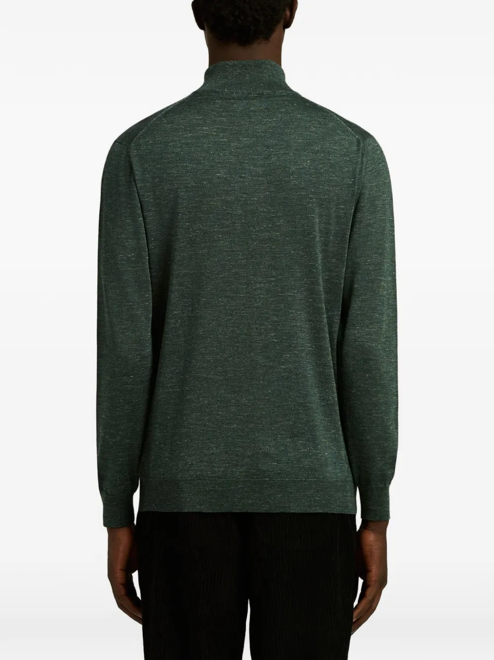 Kiton zip-neck sweater Groen