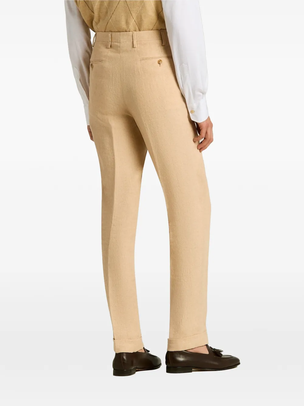 Kiton Pantalon met plooien Beige