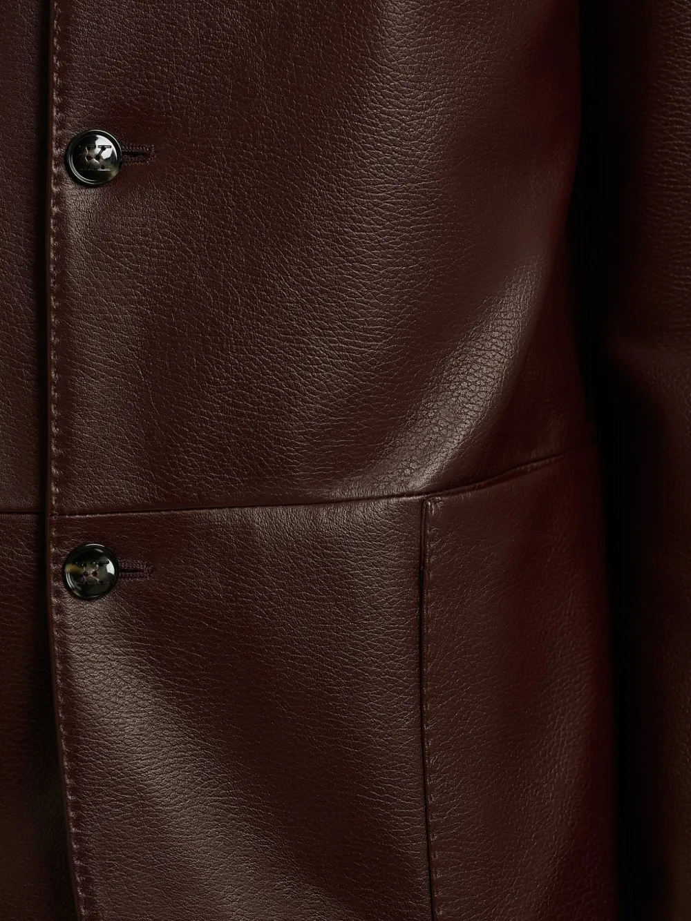 Kiton mandarin-collar lambskin jacket Rood