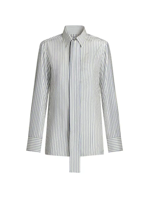 Kiton striped tie-detail shirt