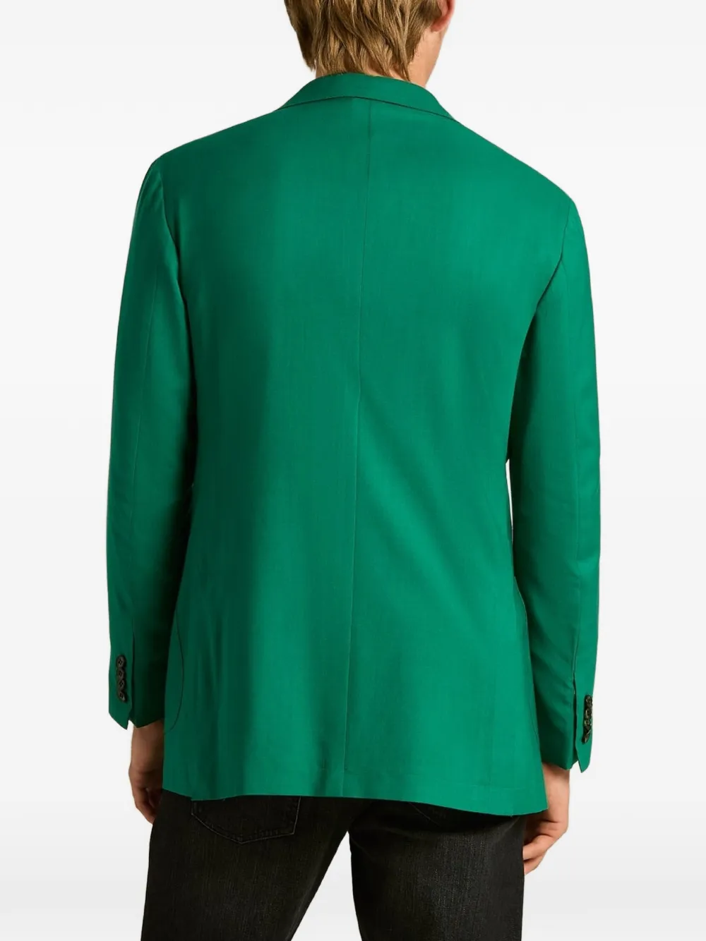 Kiton Blazer met enkele rij knopen Groen