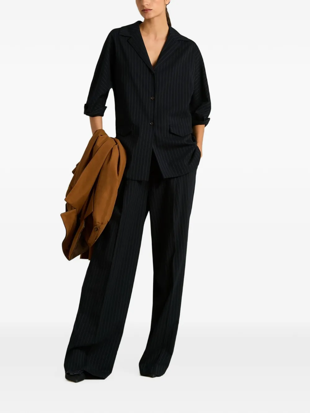 Kiton Gestreept blouse Zwart