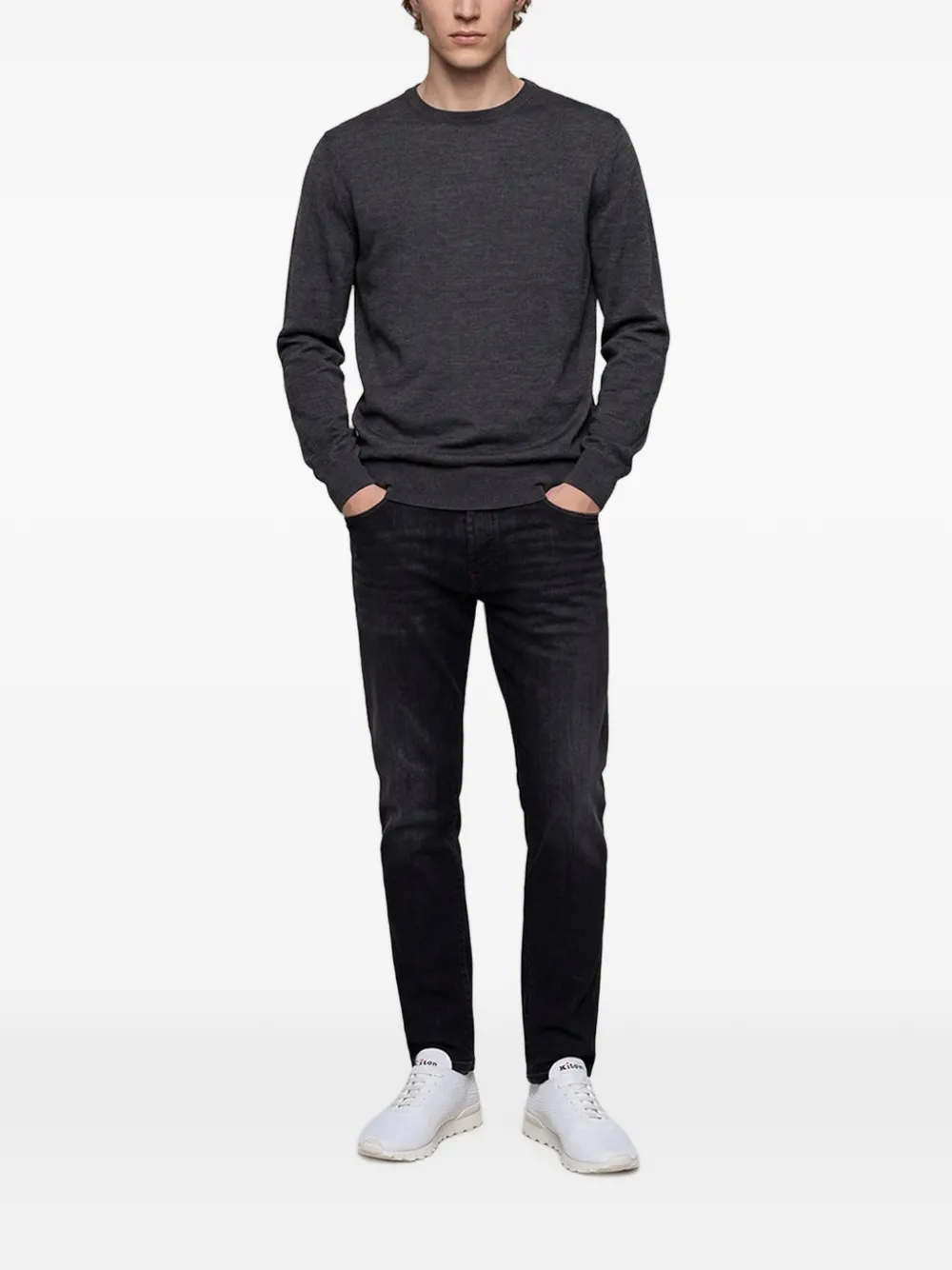 Kiton Trui met ronde hals Grijs