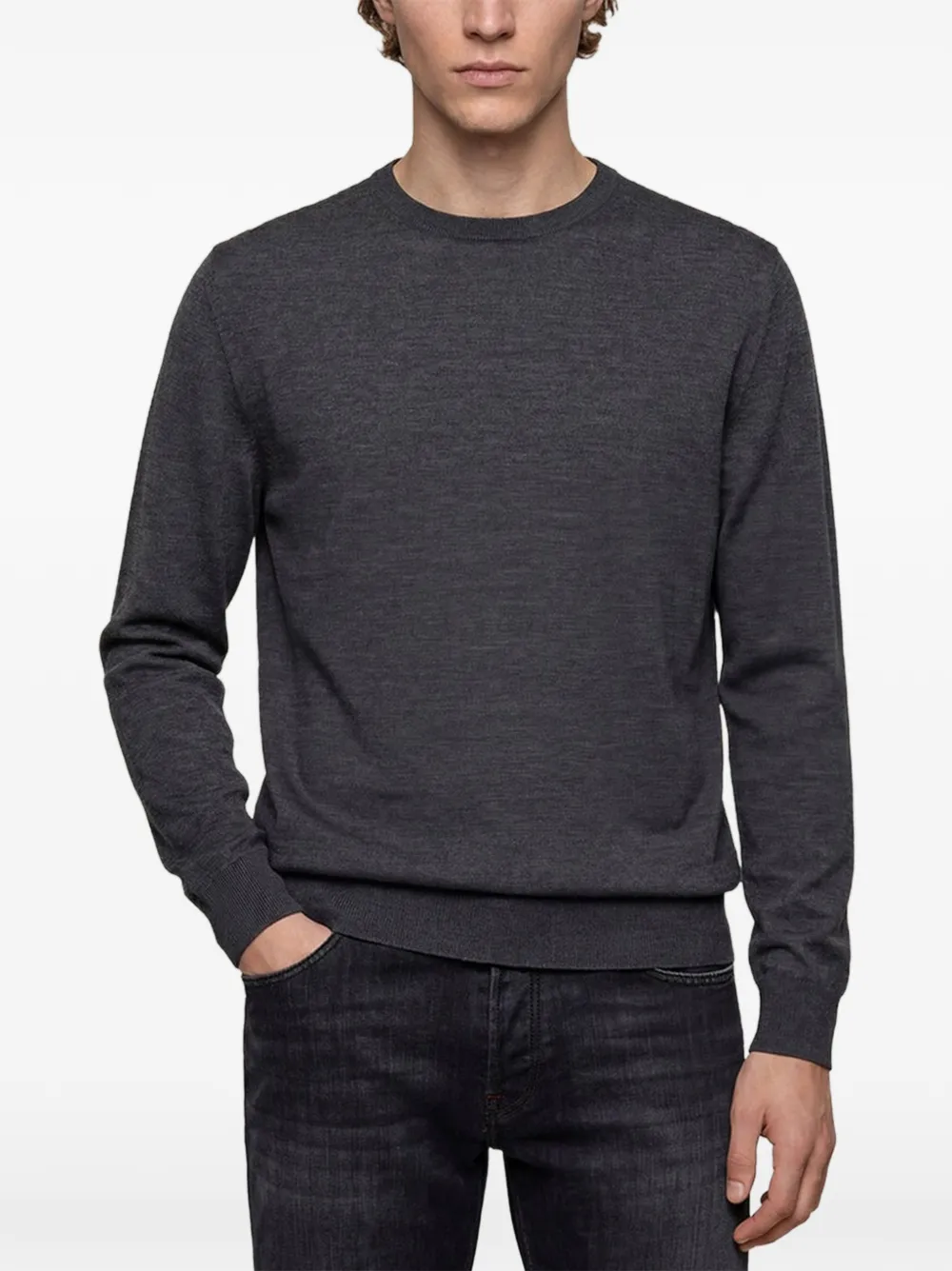Kiton Trui met ronde hals Grijs