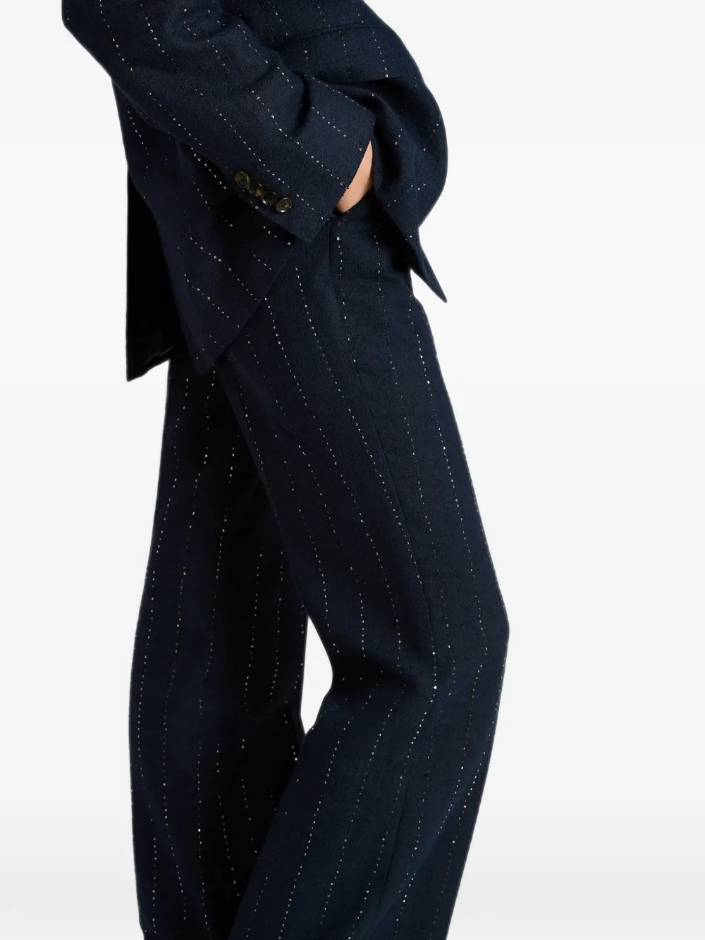 Kiton Broek verfraaid met pailletten Blauw