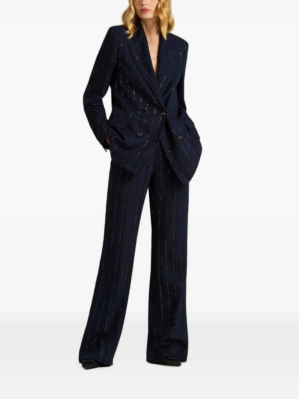 Kiton Broek verfraaid met pailletten Blauw