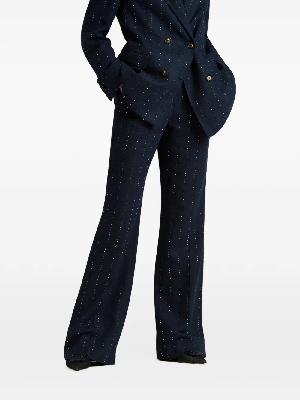 Kiton Broek verfraaid met pailletten Blauw