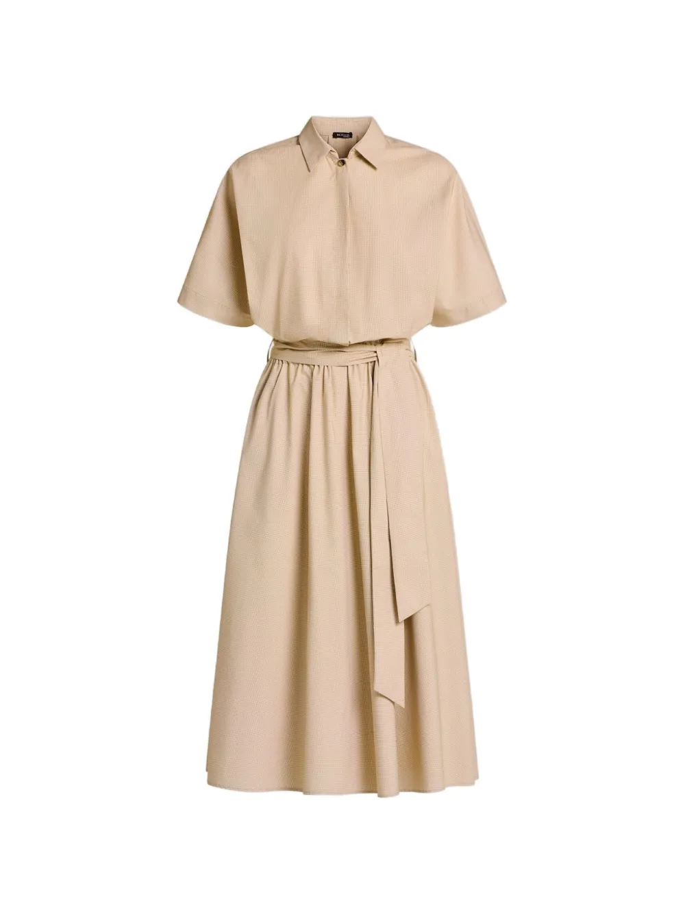 Kiton belted wide-sleeve dress Beige