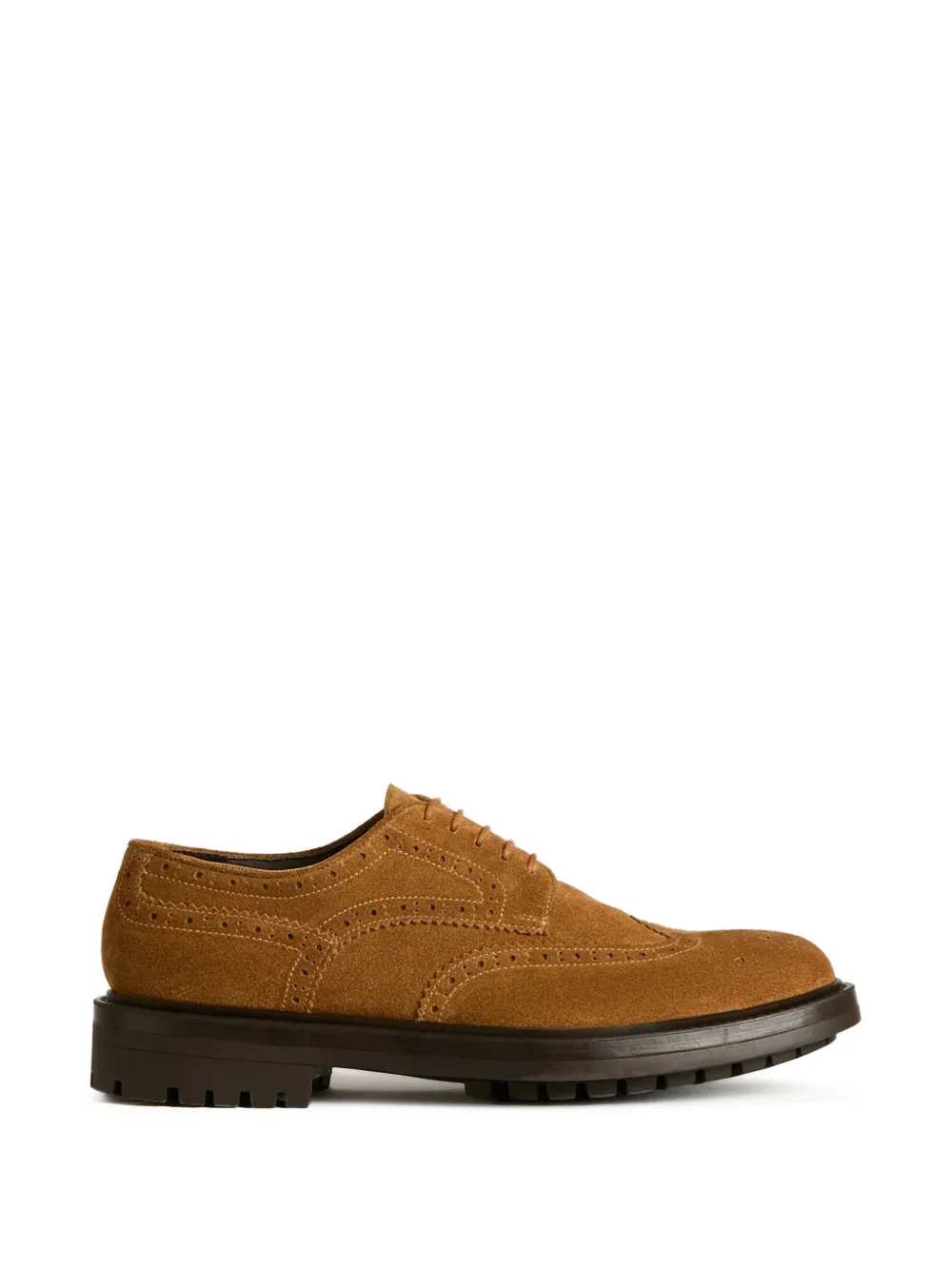 Kiton Derby-Schuhe aus Wildleder mit Brogue-Muster - Braun