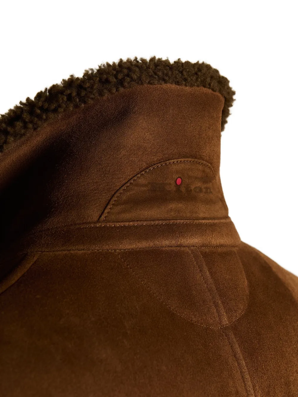 Kiton Jas met dubbele rij knopen Bruin