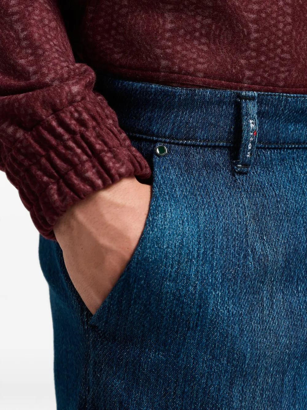 Kiton Straight broek Blauw