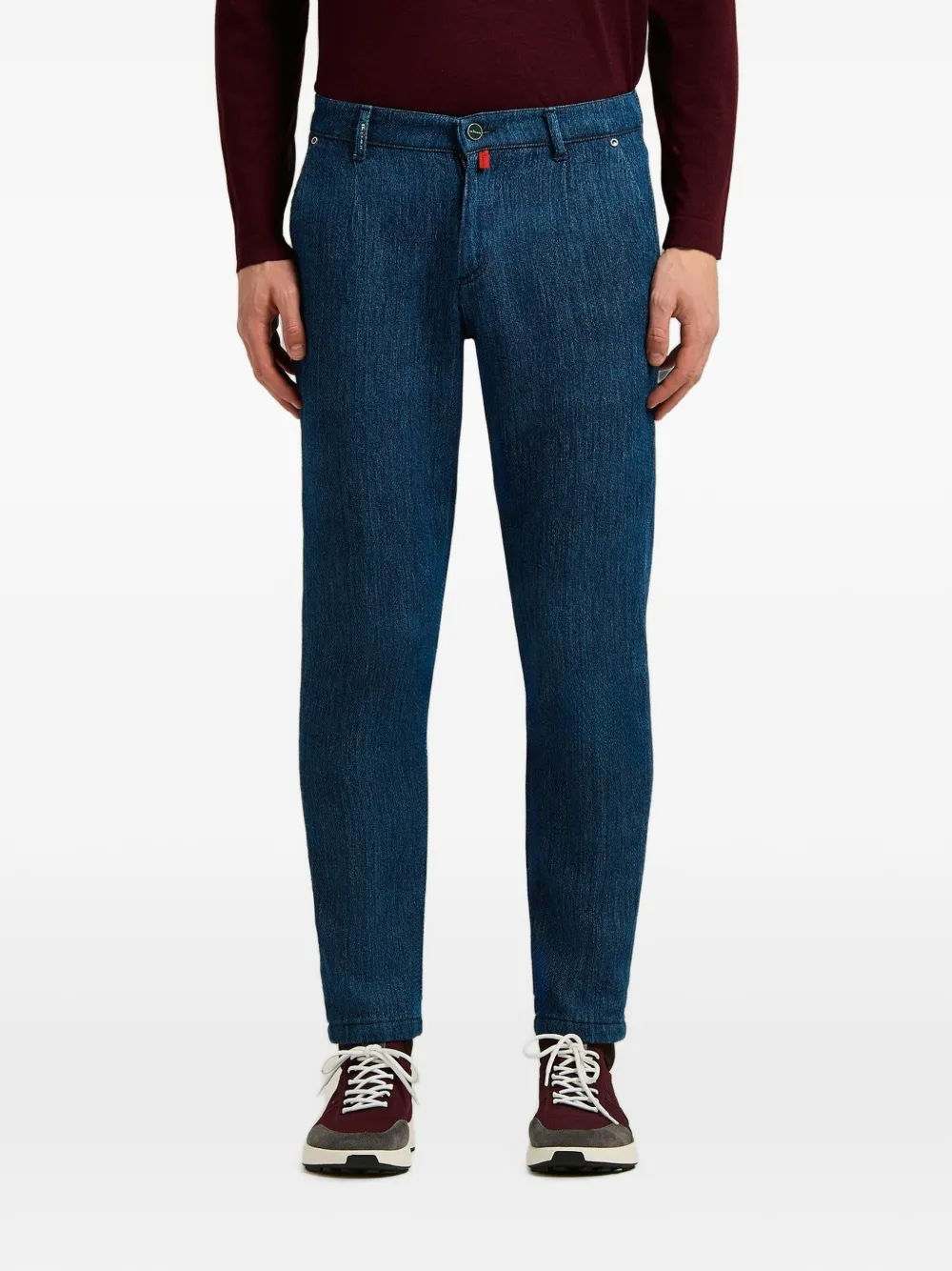 Kiton Straight broek Blauw