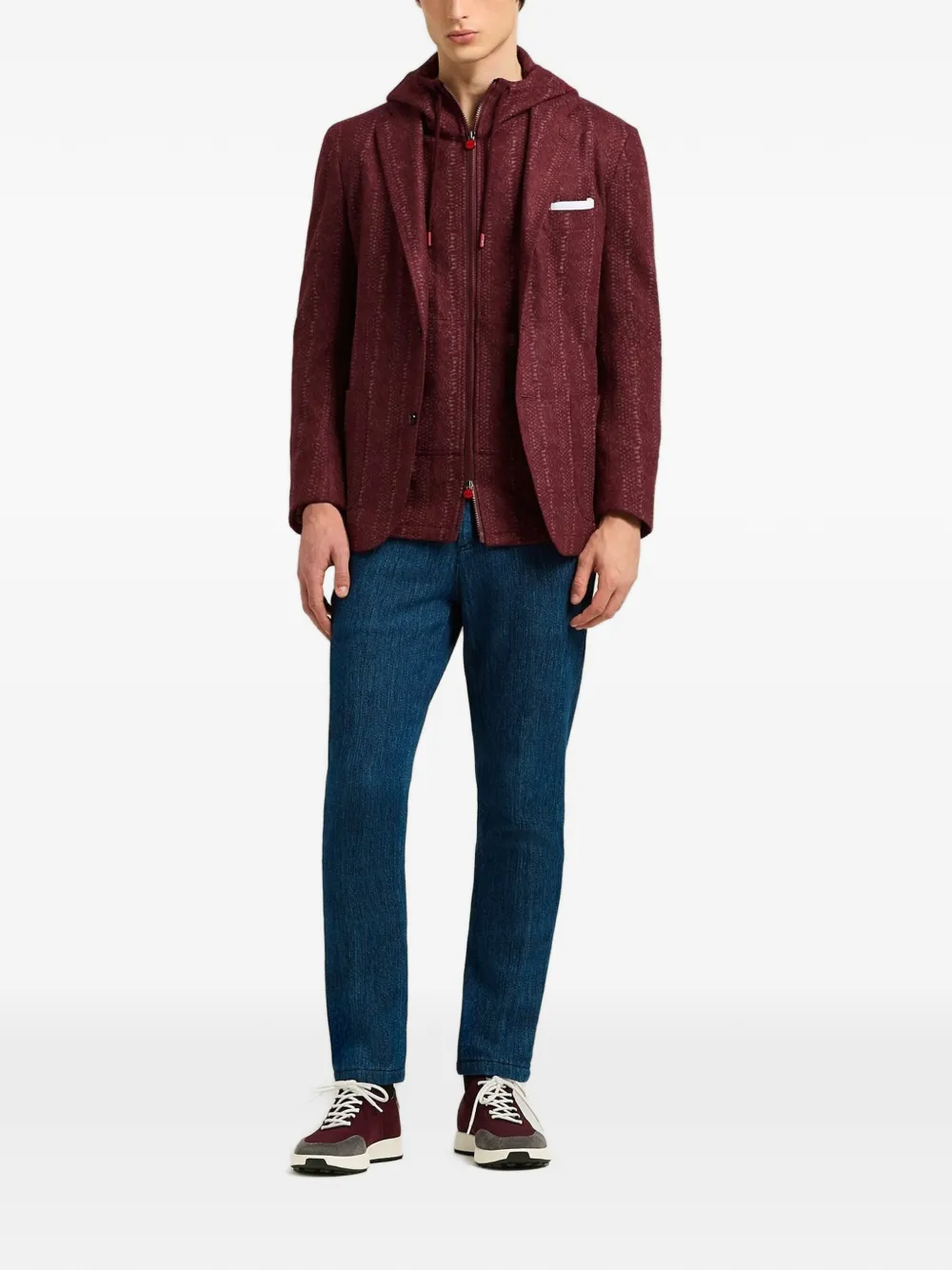Kiton Straight broek Blauw