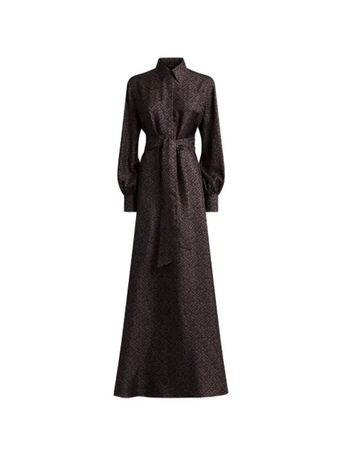 Kiton geometric-print maxi dress