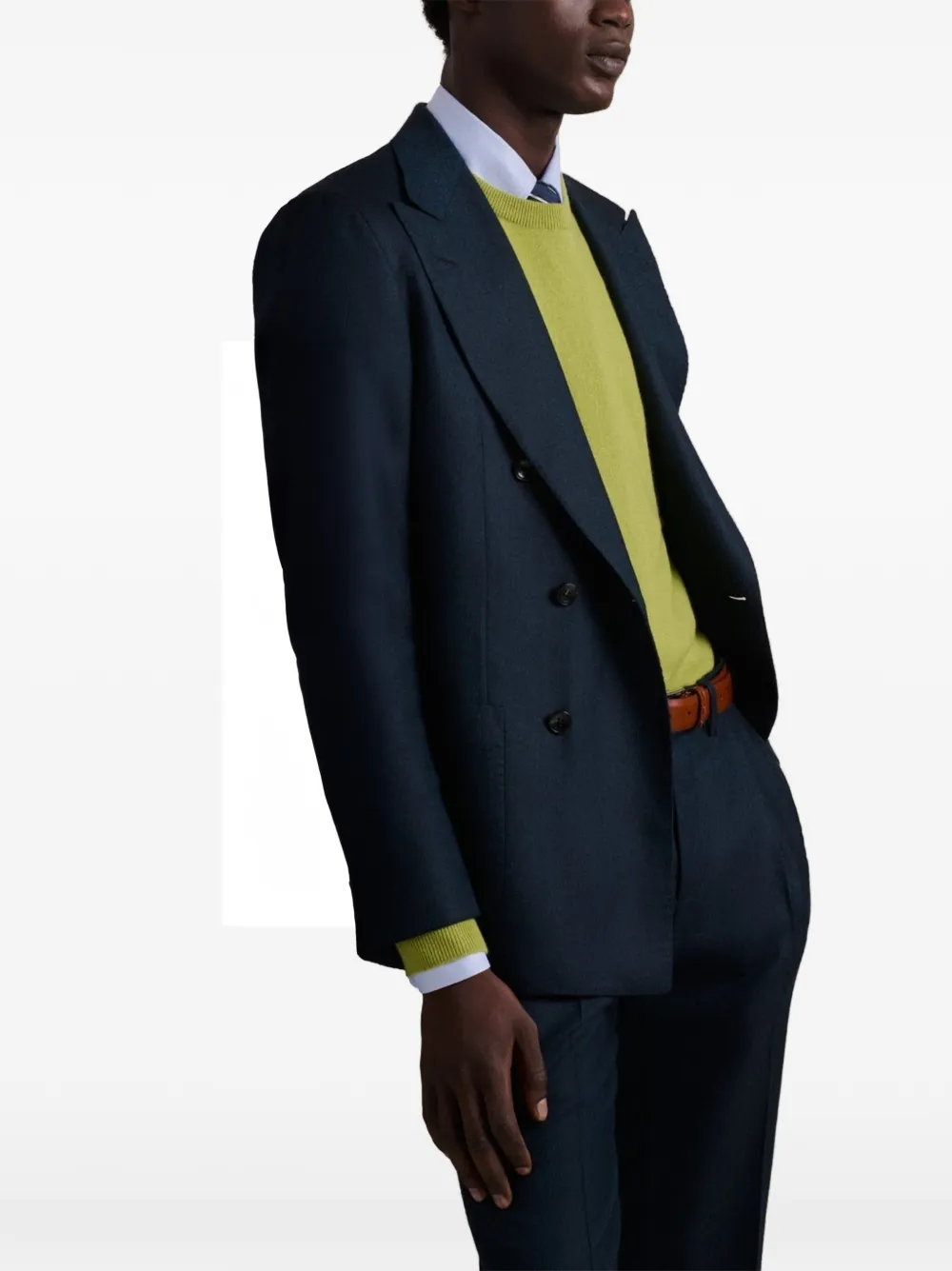 Kiton cashmere crew-neck sweater Groen