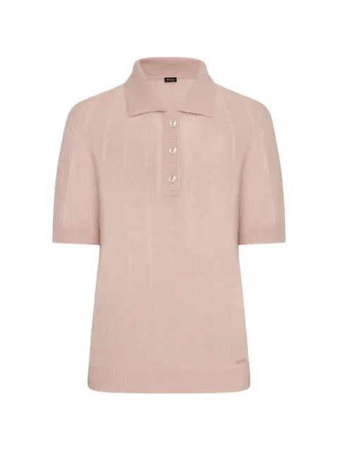 Kiton perforated short-sleeve polo shirt