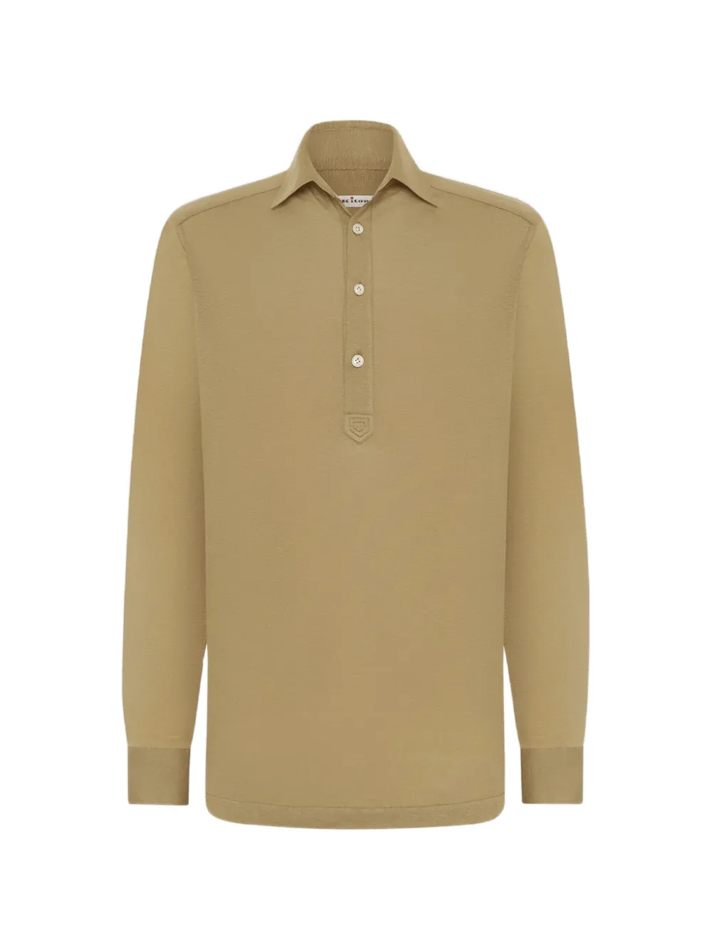 Kiton Sartorial long-sleeved polo shirt Beige