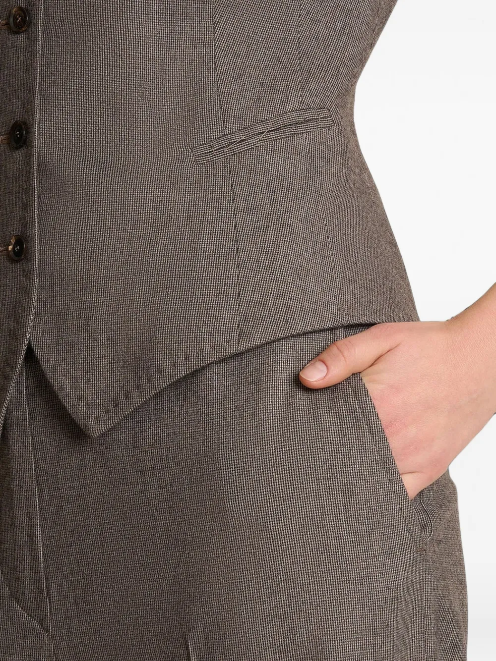 Kiton Gilet van scheerwol Beige