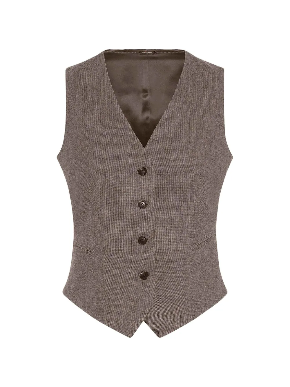 Kiton Gilet van scheerwol Beige