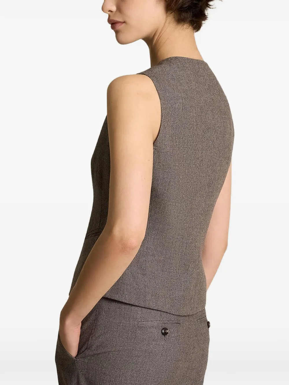 Kiton Gilet van scheerwol Beige