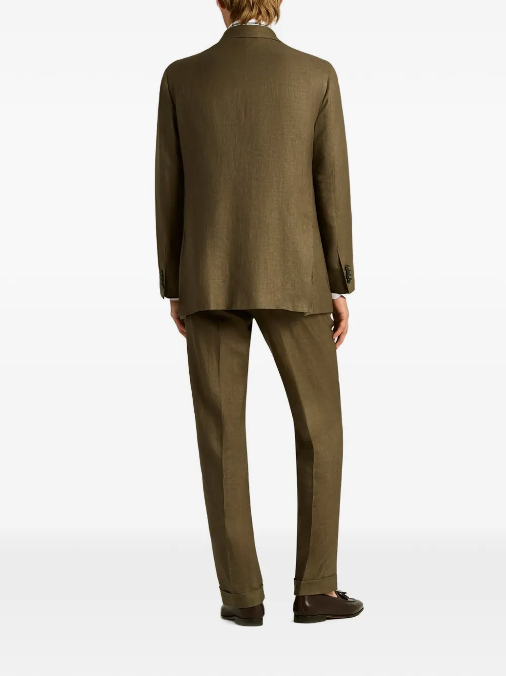 Kiton Pak met dubbele rij knopen Bruin
