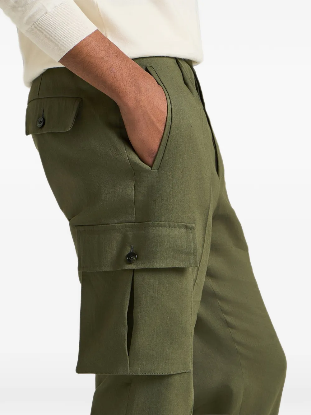 Kiton Pantalon met stippen Groen
