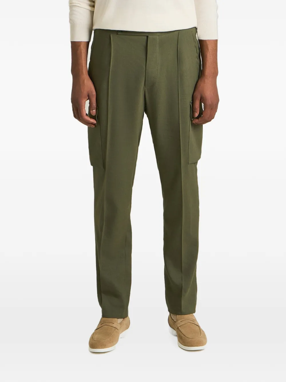 Kiton Pantalon met stippen Groen