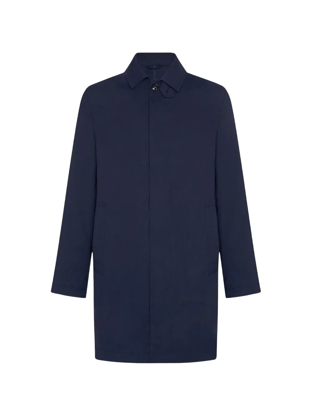 Kiton Trenchcoat met enkele rij knopen Blauw