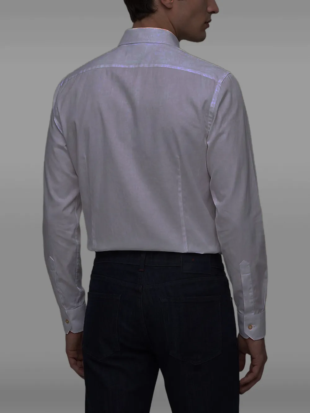 Kiton long-sleeve cotton shirt Wit