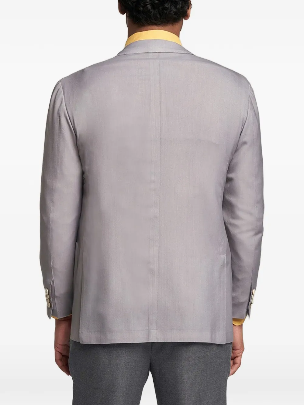 Kiton Jack met enkele rij knopen Grijs