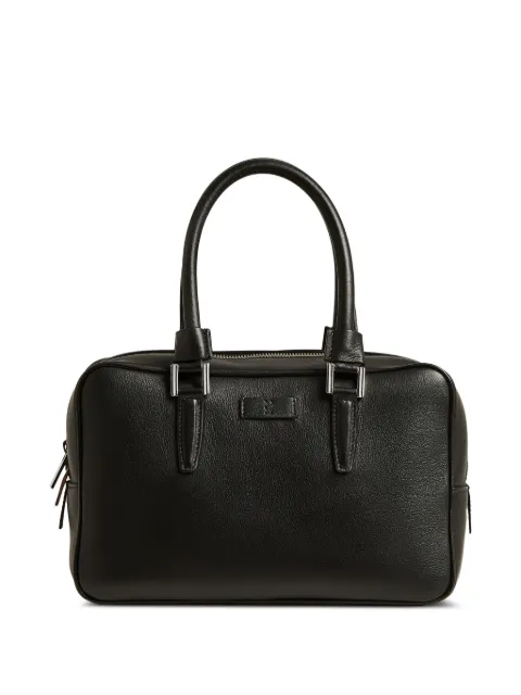 Kiton Kiss grained leather tote bag 
