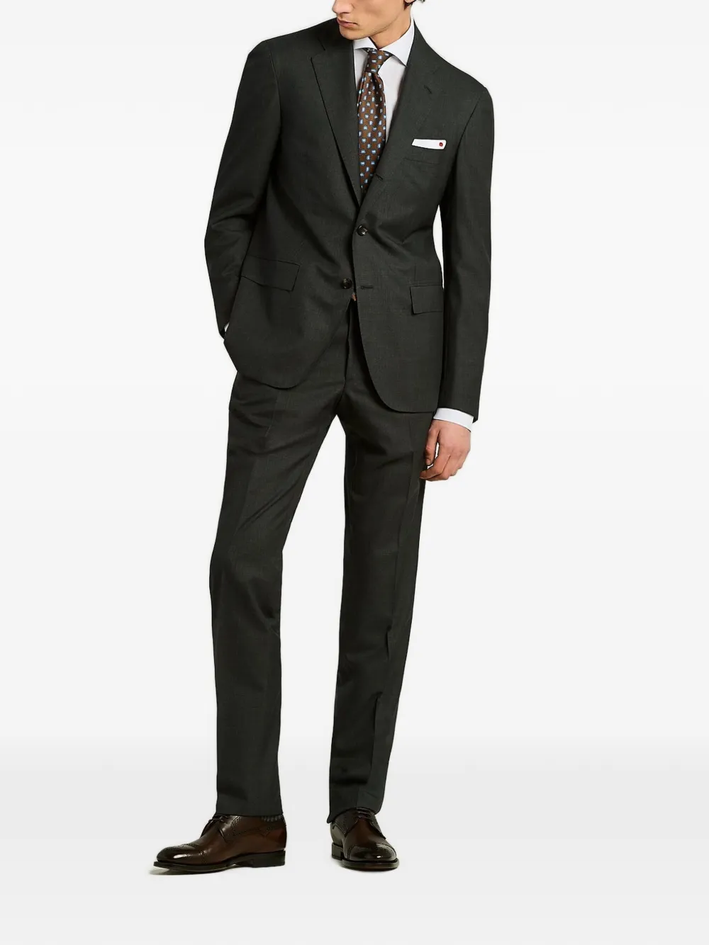 Kiton Stropdas met paisley-print Bruin