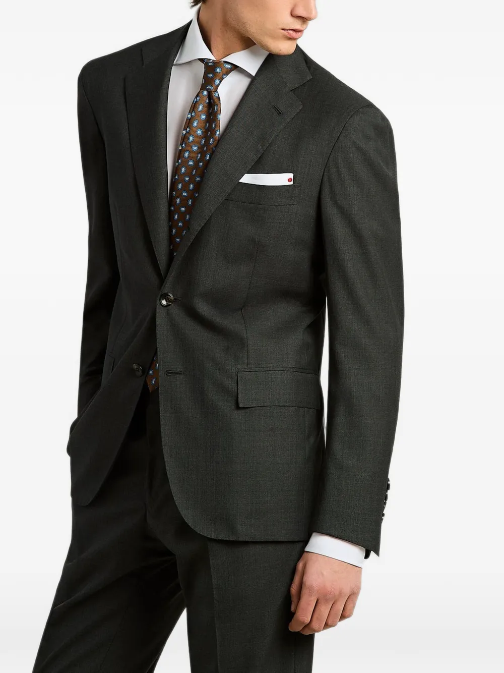 Kiton Stropdas met paisley-print Bruin