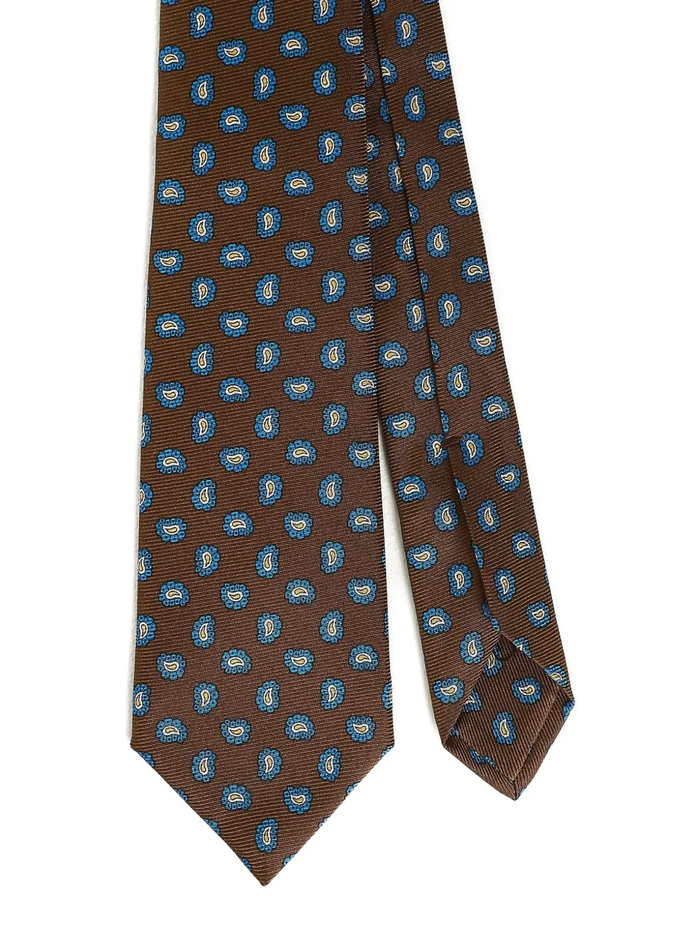 Kiton Stropdas met paisley-print Bruin