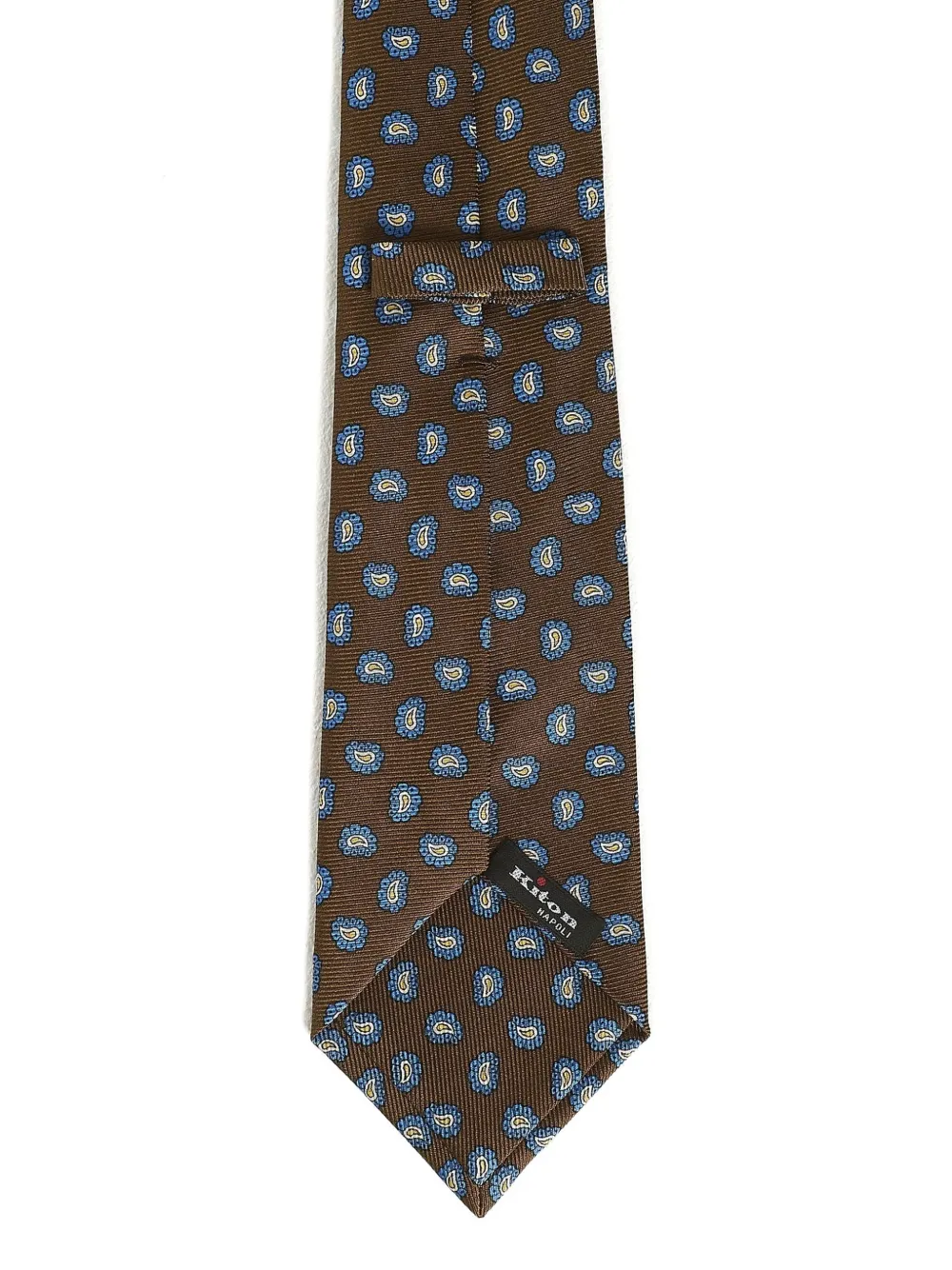 Kiton Stropdas met paisley-print Bruin