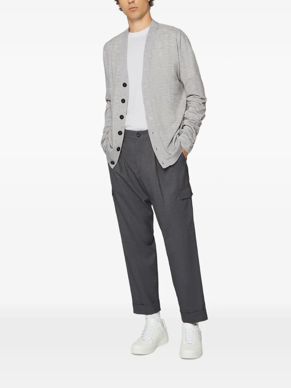 Kiton Button-up vest Grijs