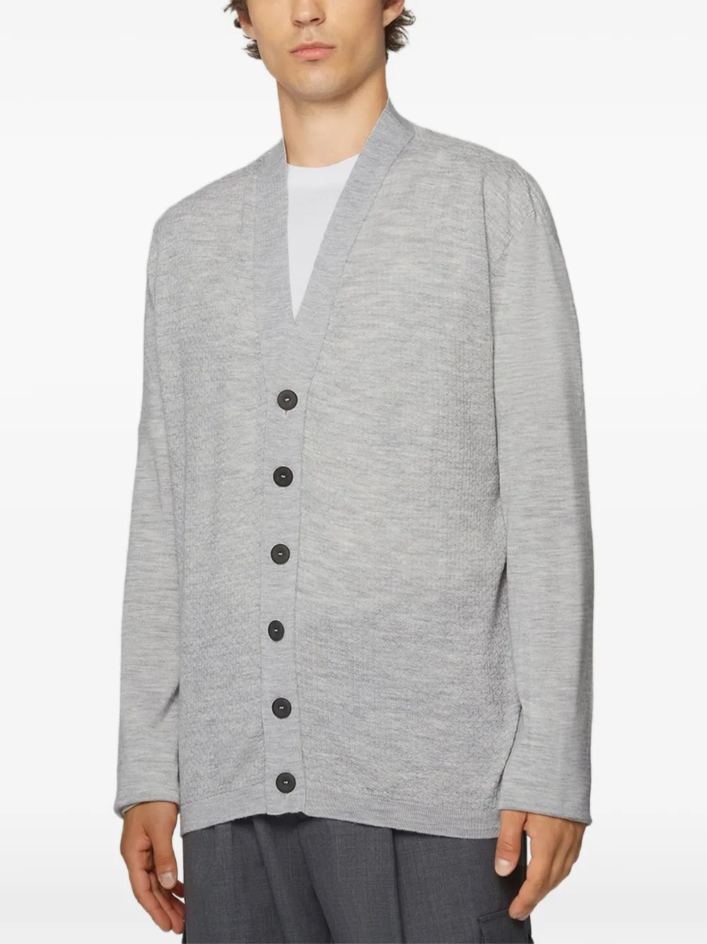 Kiton Button-up vest Grijs