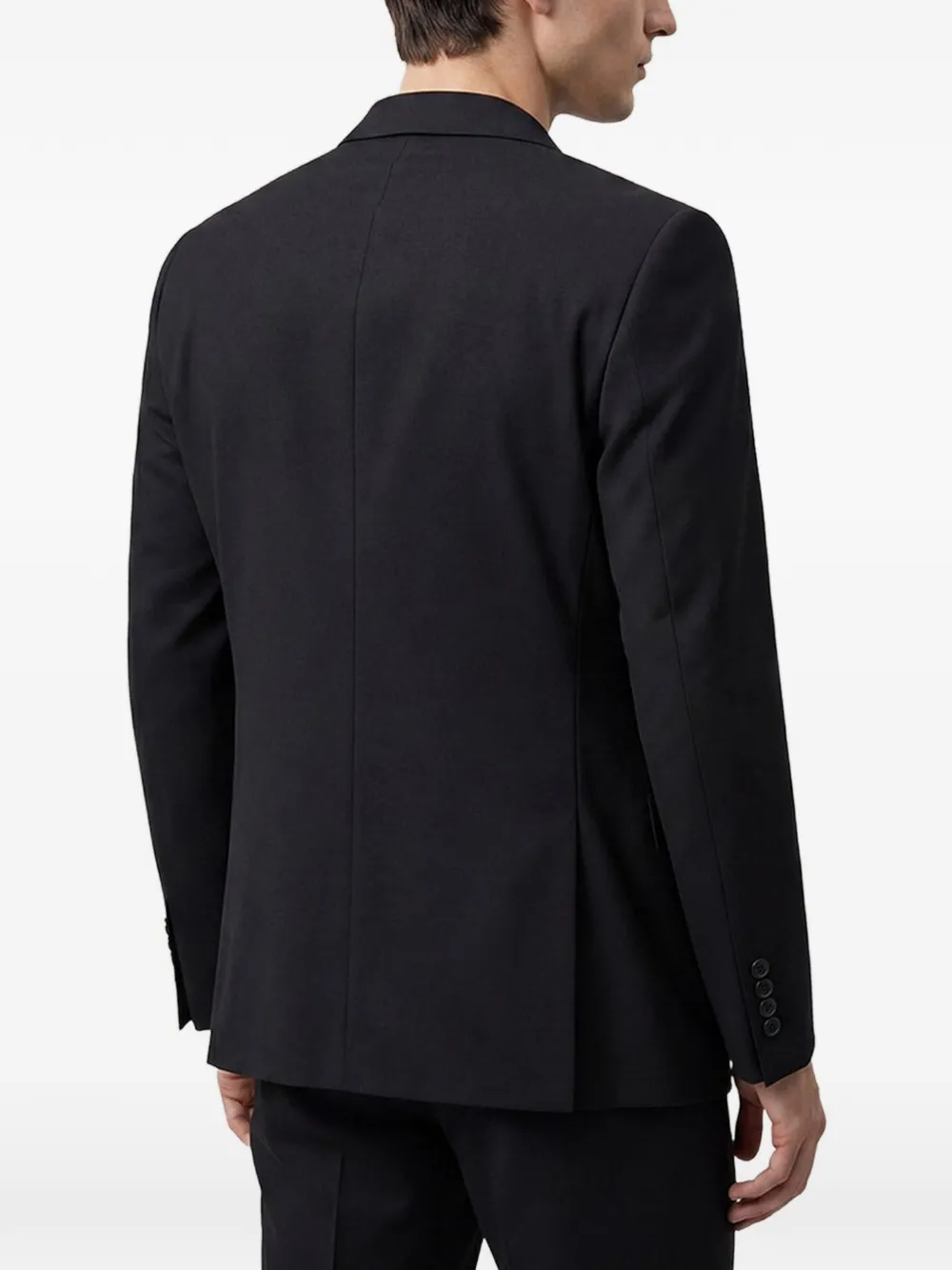 Kiton Wollen pak met enkele rij knopen Zwart
