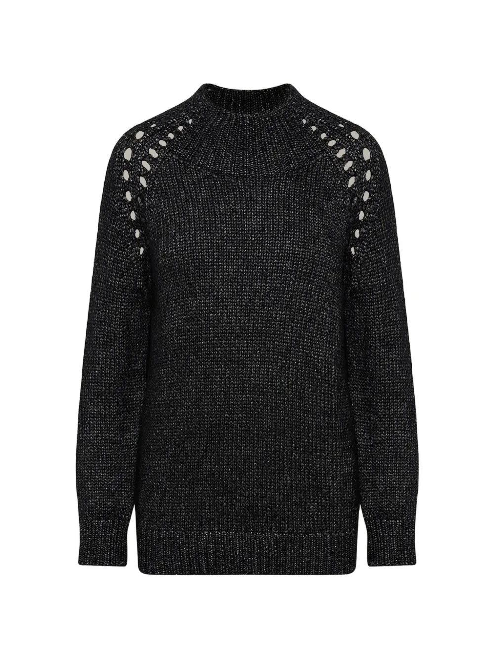 Kiton Trui met geperforeerd detail Zwart