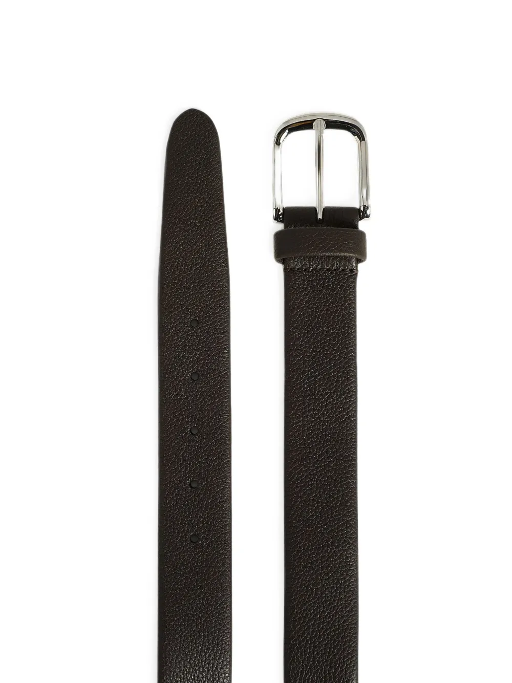 Kiton Leren riem Bruin