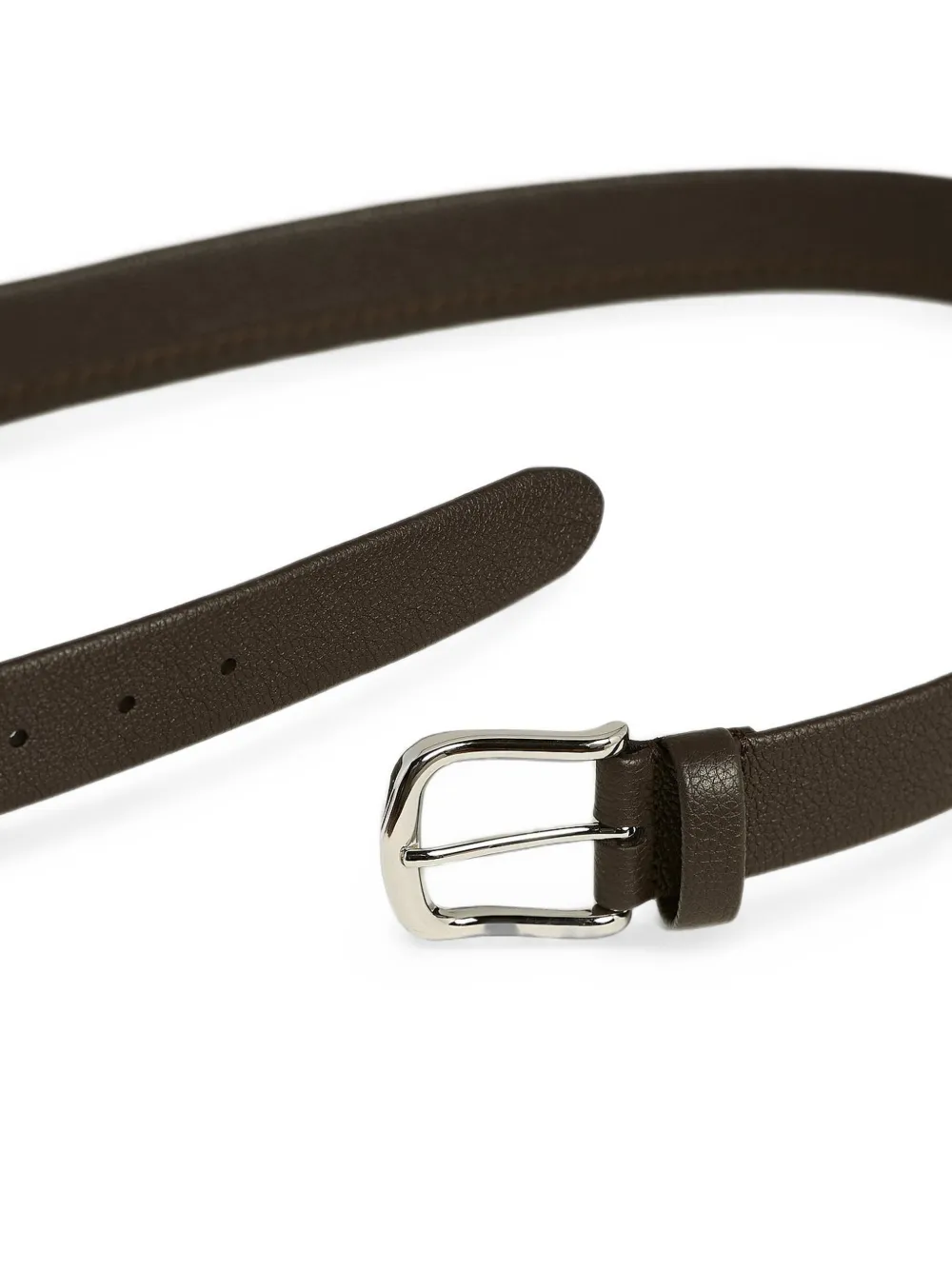 Kiton Leren riem Bruin